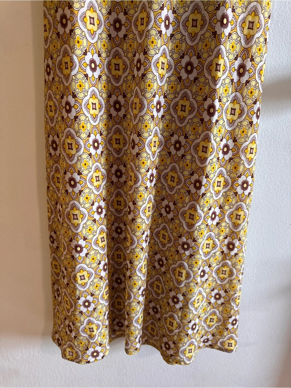 Yellow Floral Print V-Neck Maxi Dress